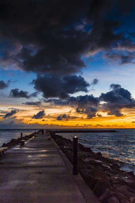 Sunrise At Jetty Park Fort Pierce Florida Stock Image Image Of View