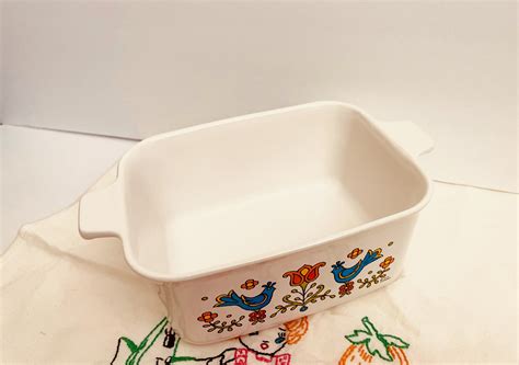 Vintage Corningware Country Festival Loaf Pan Corningware Etsy