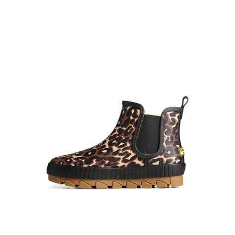 Torrent Leopard Chelsea Waterproof Rain Boot Black Women S Torrent Boot