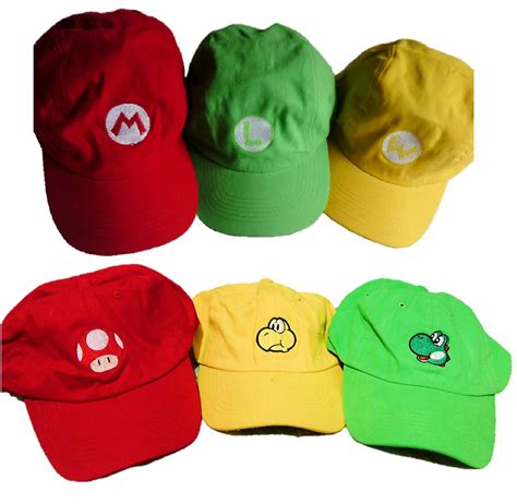 Gorra Luigi Mario Bros Gorra Bordada Algodon En