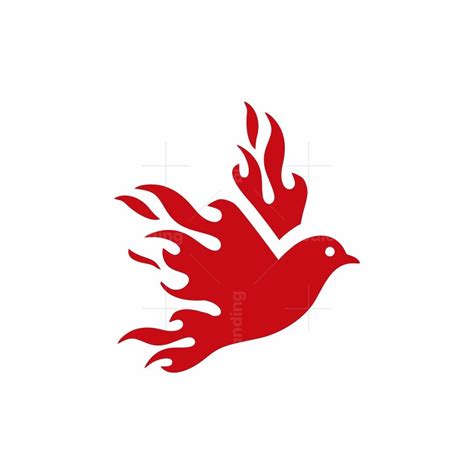 Dove Fire Logo Igreja Cristianismo Desenho