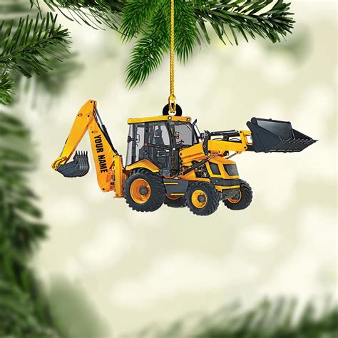 Amazon Royalbro Personalized Excavator Christmas Ornament Custom