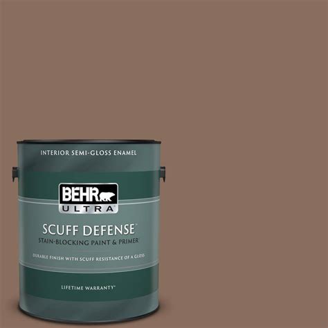 BEHR ULTRA 1 Gal N190 6 Nut Brown Extra Durable Semi Gloss Enamel