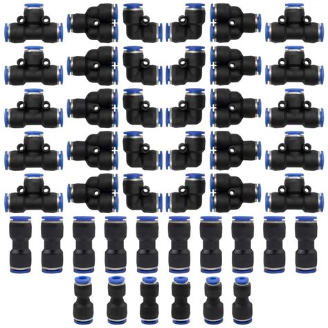 Bwintech Pcs Mm Pneumatic Quick Push In Connect Air Tube Fitting