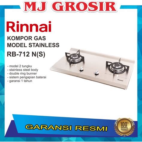 Jual Kompor Tanam Tungku Rinnai Rb Ns Stainless Slim Shopee