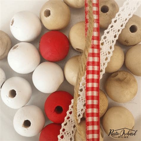 Tips & Tricks For Making a DIY Wood Bead Garland - Rustic Orchard Home