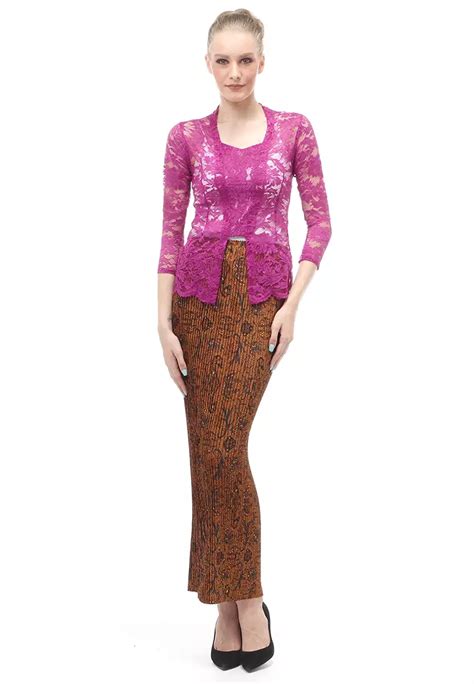 Jual Evernoon Rok Plisket Motif Batik Bawahan Wanita Design Casual