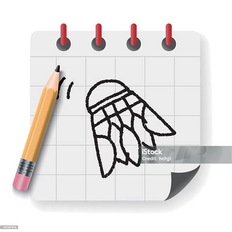 Doodle Badminton Stock Illustration Download Image Now Activity