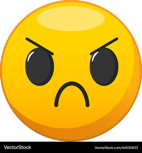 Angry Face Emoji For A Chat Royalty Free Vector Image