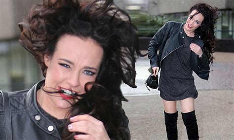 Stephanie Davis Looks Windswept As She Arrives At The Itv Studios