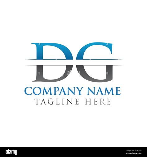 Initial DG Letter Logo Design Vector With Blue and Grey Color. DG Logo ...