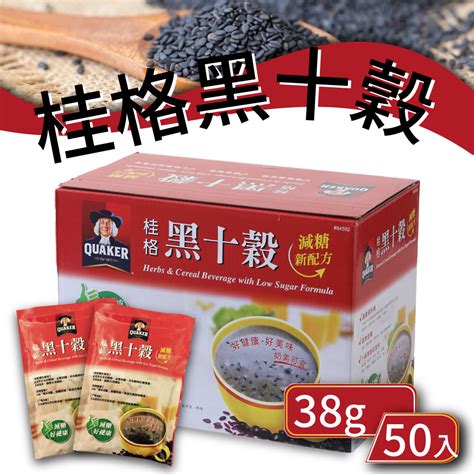 【quaker 桂格】黑十穀 減糖38gx50包盒 Pchome 24h購物