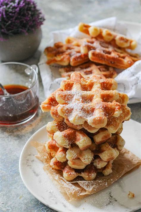 The Most Delicious Liege Waffles From Belgium Belgium Waffle Recipe