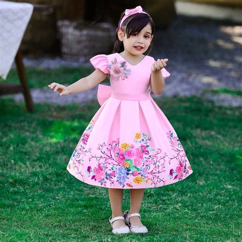 Long Sleeves Baby Clothes Girls Party Garment Ball Gown Princess Frock ...