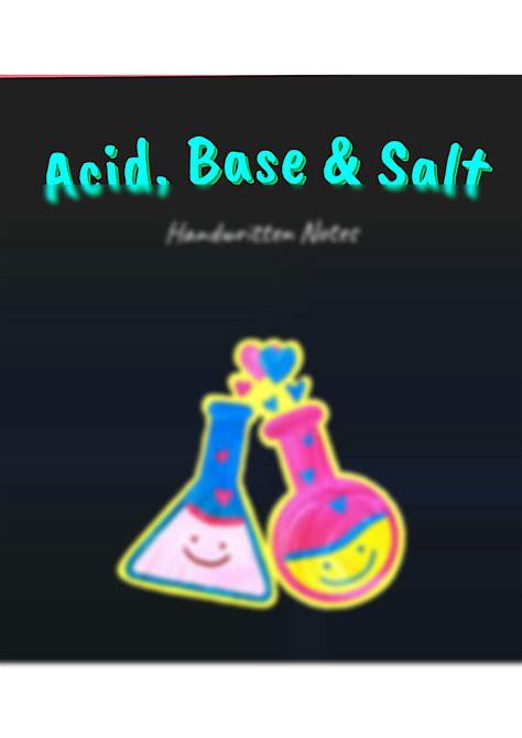 SOLUTION Acid Base Salt Class 10 Chapter 2 Notes Studypool