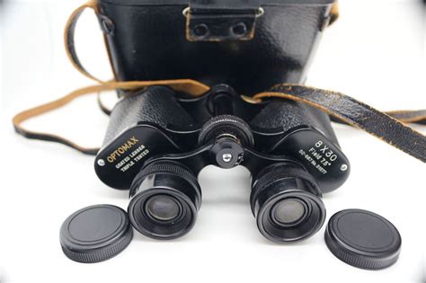 Vintage Binoculars Optomax Coated Triple Tested X Field S