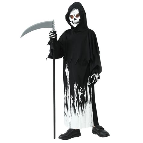 Halloween Scary Costume Grim Reaper Costume For Boys Kids Costume or ...