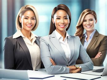 Professional Trio A Portrait Of Three Successful Women In Business