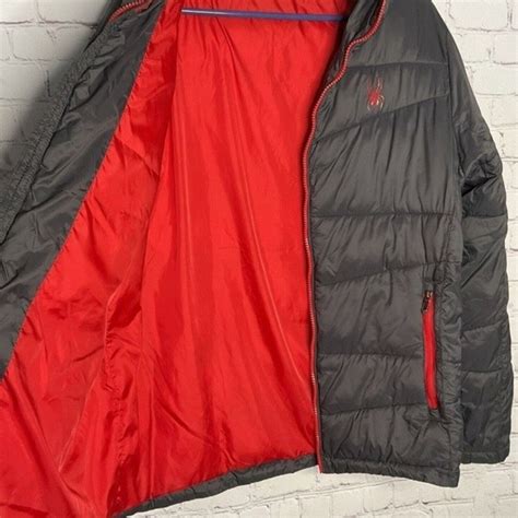 Nwt Spyder Nexus Mens Dark Gray Insulated Thermaweb Full Zip Puffer