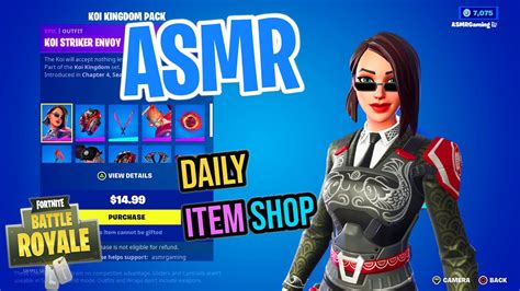 Asmr Fortnite New Koi Kingdom Pack Daily Item Shop 🎮🎧 Relaxing Whispering 😴💤 Youtube