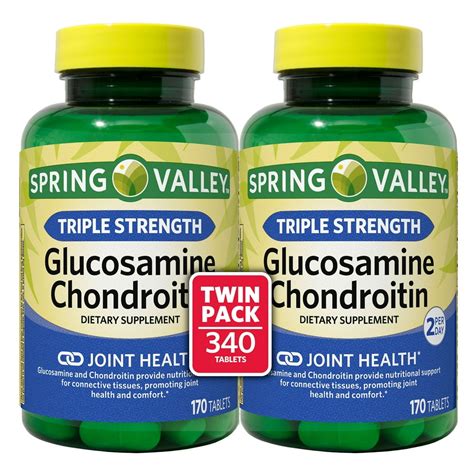 Spring Valley Triple Strength Glucosamine Chondroitin Tablets 170 Ct 2 Pack