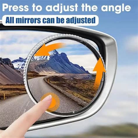 Pcs Car Mirror Hd Convex Mirror Blind Spot Auto Rearview Mirror