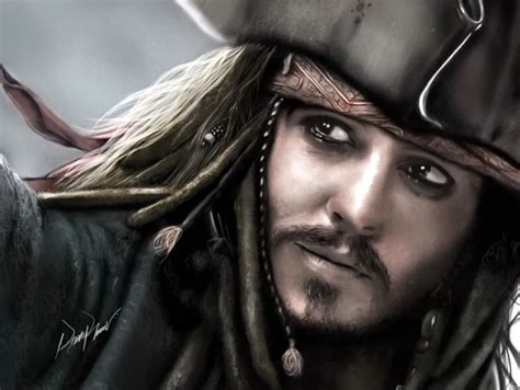 Jack Sparrow Portret Sztuki Piraci Karaibów Johnny Depp Sztuki Ogromny