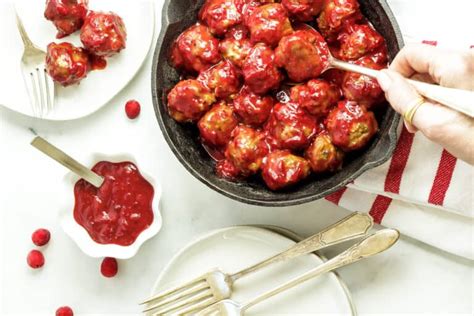 Mini Turkey Meatballs With Curried Cranberry Sauce Craving Something Healthy