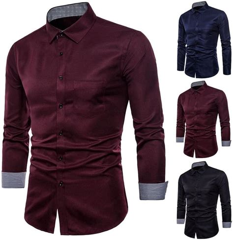 Camisas Formales Manga Larga Blusas Hombre Camisa De Corte Slim Oxford De Manga Larga Para