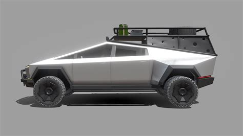 Full Length Roof-Bed Cargo Rack Concept | Tesla Cybertruck Forum ...