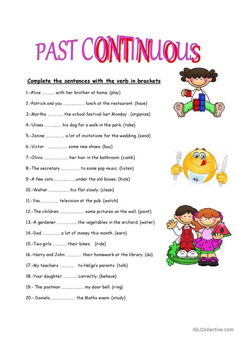 Past Simple Past Continuous Sentences