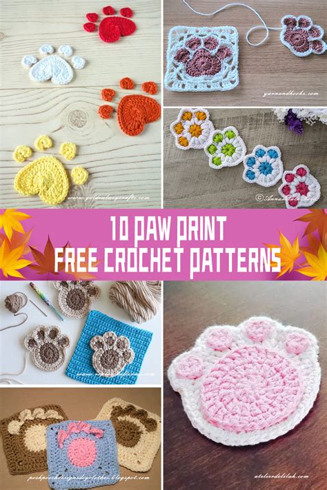 10 Paw Print Crochet Patterns FREE IGOODideas