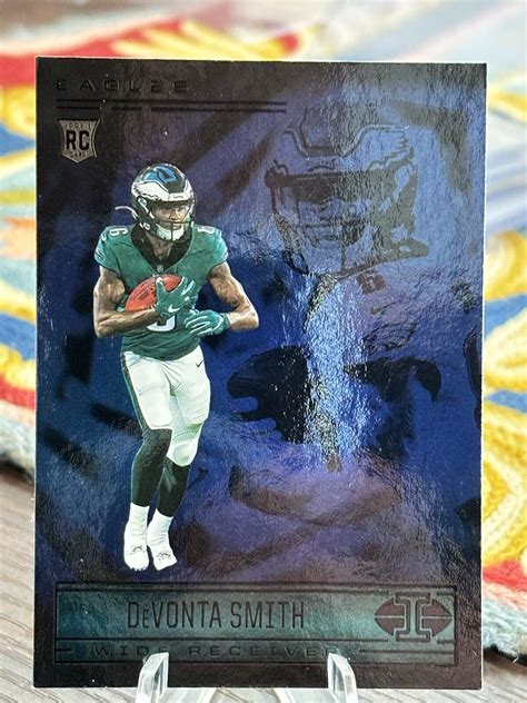 Devonta Smith ROOKIE CARD Blue Sapphire 2021 Panini Illusions 63