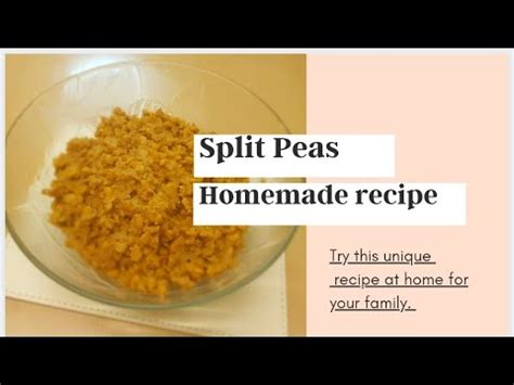 How To Cook Yellow Split Peas Youtube