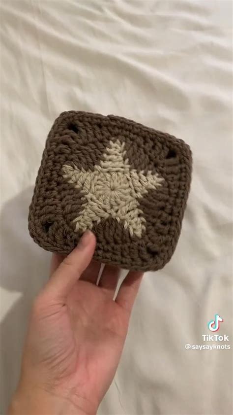 Crochet Star Granny Squares For A Messenger Bag Video Crochet Star