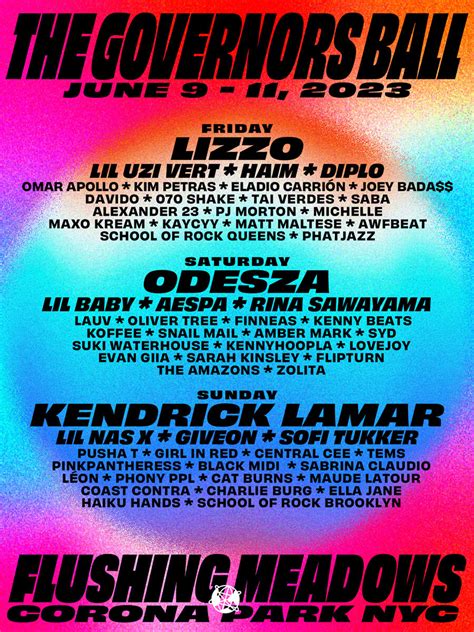 Gov Ball 2023 lineup announced: Kendrick Lamar, Lizzo, Odesza & more