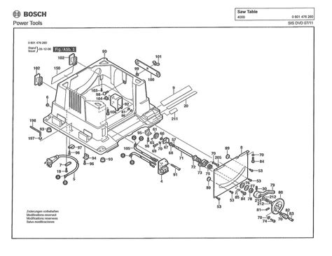 Exploring The Inner Workings Of The Bosch 4000 Table Saw An Illustrated Diagram