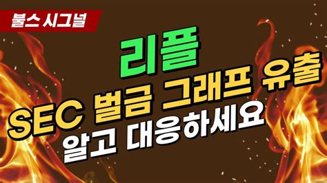 리플 이거 많이 심각합니다 Sec 벌금 책정 그래프 유출 뭐든 알고 대응하셔야 해요 리플코인리플코인전망리플