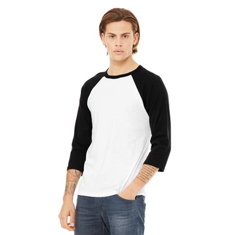 Bella Canvas Unisex Three Quarter Sleeve Baseball Tee 3200 Awkward Styles