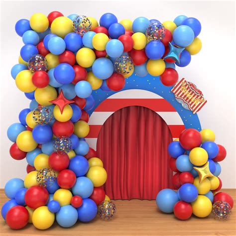 Buy Carnival Circus Balloon Garland Kit With 103pcs Red Blue Yellow