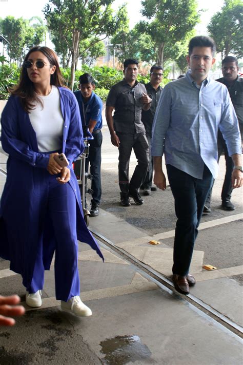 Parineeti Chopra And Raghav Chadha Spotted At The Airport Departure On