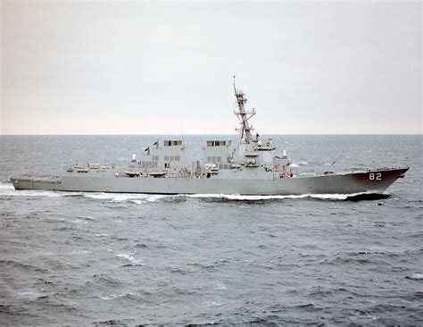 Starboard Beam View Of The Arleigh Burke Flight Ii Class Guided