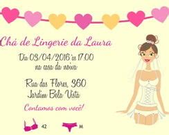 Convite Chá de Lingerie no Elo7 Afeto e Letras Por Gabriella dos Santos e Veronica FE39E