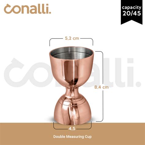 Jual Conalli Double Jigger 20 45ml Rosegold Runan Store