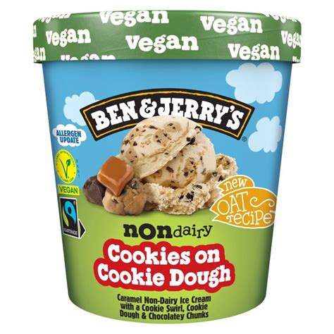 Ben And Jerrys Dairy Free Vegan Cookies On Cookie Dough Caramel Ice Cream Ocado