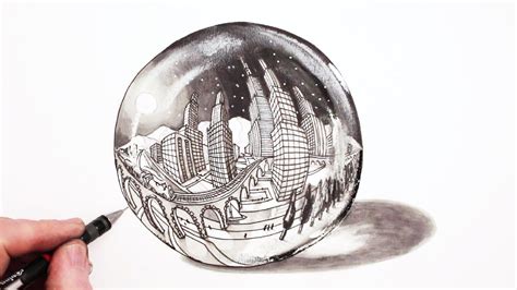 Sphere 5 Point Perspective Grid Printable Template, Sphere Grid ...