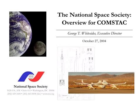 Ppt The National Space Society Overview For Comstac Powerpoint