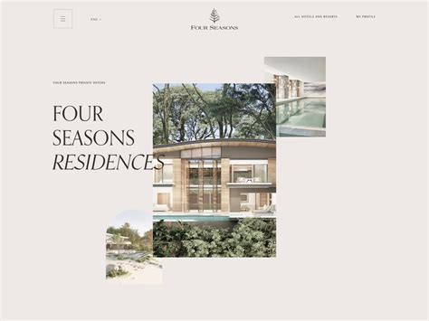 Four Season. Residences page by Evgeny UPROCK on Dribbble