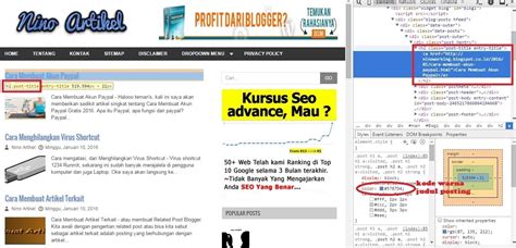 Cara Mengganti Warna Template Blog Dengan Metode Elemen Nino Artikel