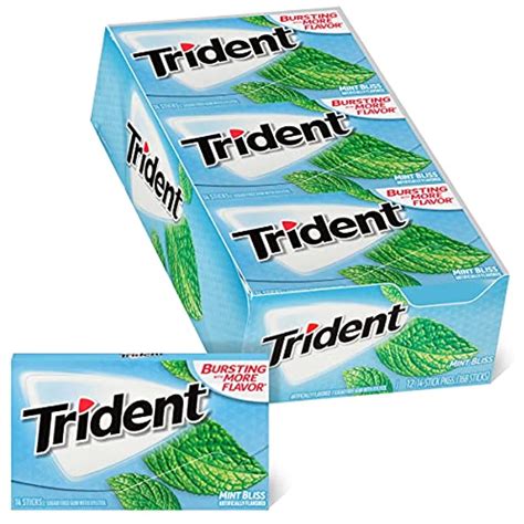 Trident Mint Bliss Sugar Free Gum Packs Of Pieces Pieces